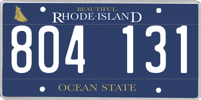 RI license plate 804131