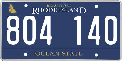 RI license plate 804140