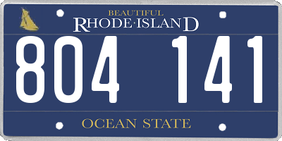 RI license plate 804141