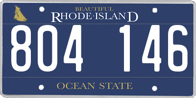 RI license plate 804146