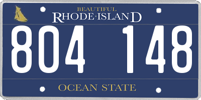 RI license plate 804148