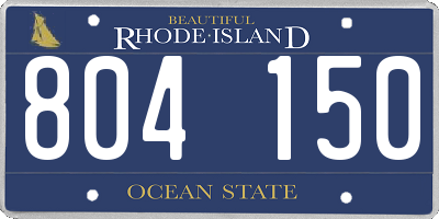 RI license plate 804150
