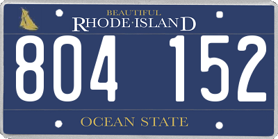 RI license plate 804152