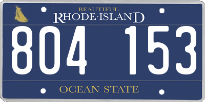 RI license plate 804153