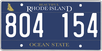 RI license plate 804154