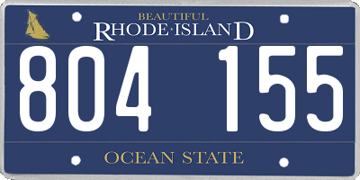 RI license plate 804155