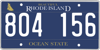 RI license plate 804156