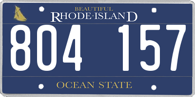 RI license plate 804157