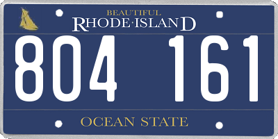 RI license plate 804161
