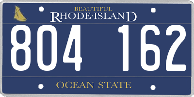 RI license plate 804162