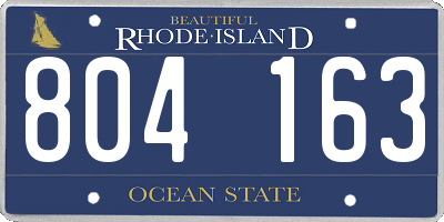 RI license plate 804163