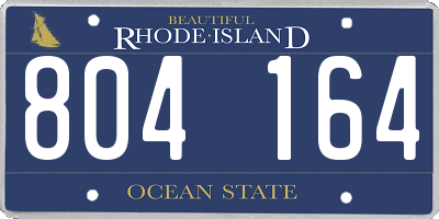 RI license plate 804164