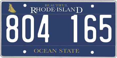 RI license plate 804165