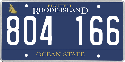 RI license plate 804166