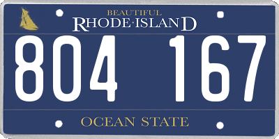 RI license plate 804167