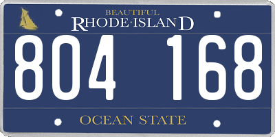 RI license plate 804168