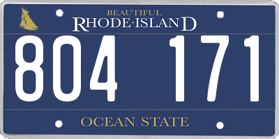 RI license plate 804171