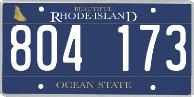 RI license plate 804173