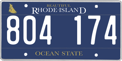 RI license plate 804174