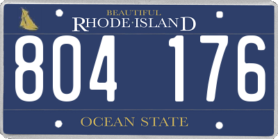 RI license plate 804176