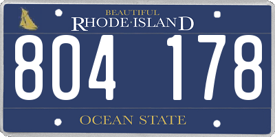 RI license plate 804178