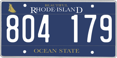 RI license plate 804179