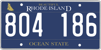 RI license plate 804186