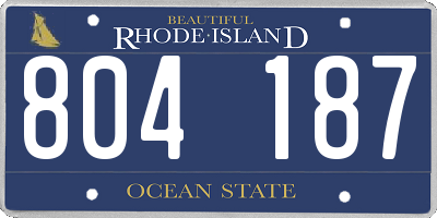 RI license plate 804187