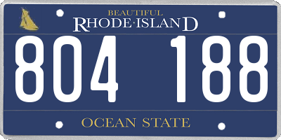 RI license plate 804188