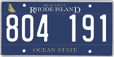 RI license plate 804191