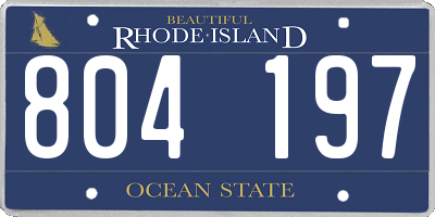 RI license plate 804197