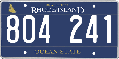RI license plate 804241