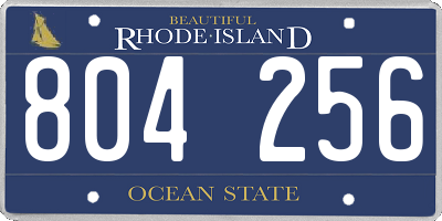 RI license plate 804256