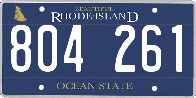 RI license plate 804261