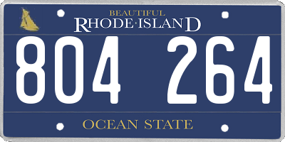 RI license plate 804264