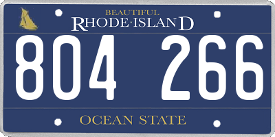 RI license plate 804266