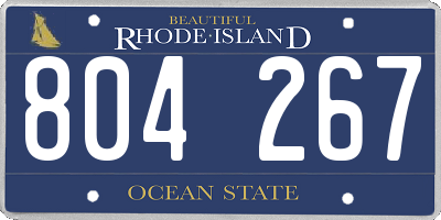 RI license plate 804267