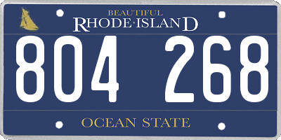 RI license plate 804268
