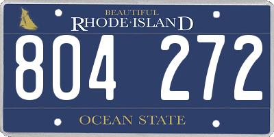 RI license plate 804272
