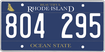 RI license plate 804295