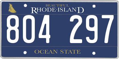 RI license plate 804297