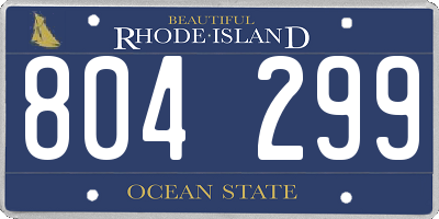 RI license plate 804299
