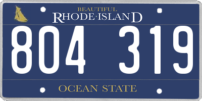 RI license plate 804319