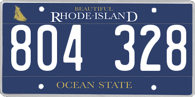 RI license plate 804328