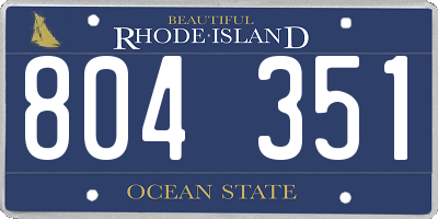 RI license plate 804351
