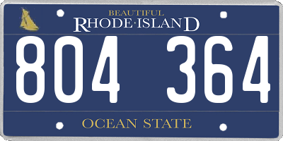 RI license plate 804364