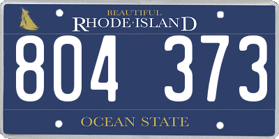 RI license plate 804373