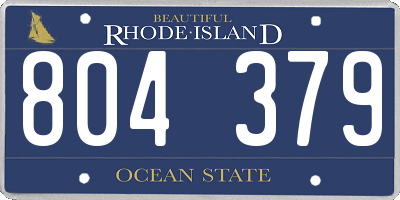 RI license plate 804379