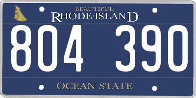 RI license plate 804390
