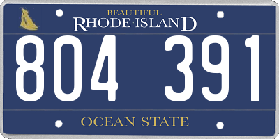 RI license plate 804391